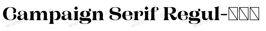 Campaign Serif Regul字体转换